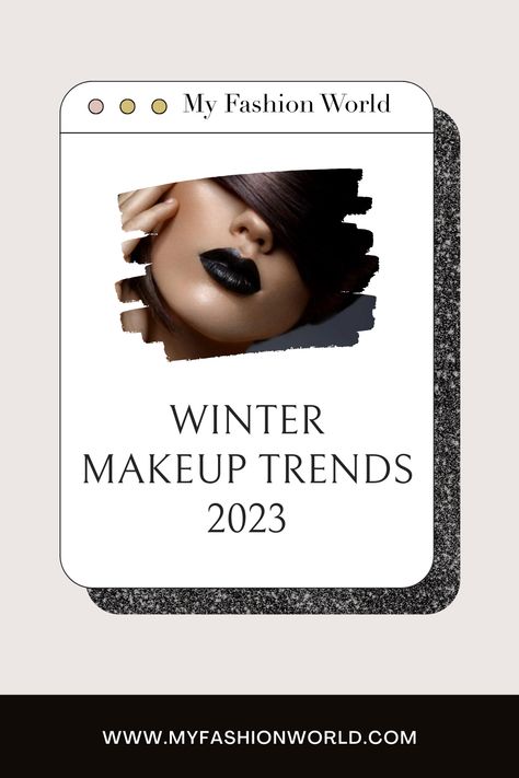 A young woman with black lips winter makeup trend 2023. Her Hair is covering her eyes. Soft Goth, Cherry Lips, Bold Statements, Smoky Eyes, Winter Makeup, Black Lips, Bold Black, Modern Aesthetic, Makeup Trends