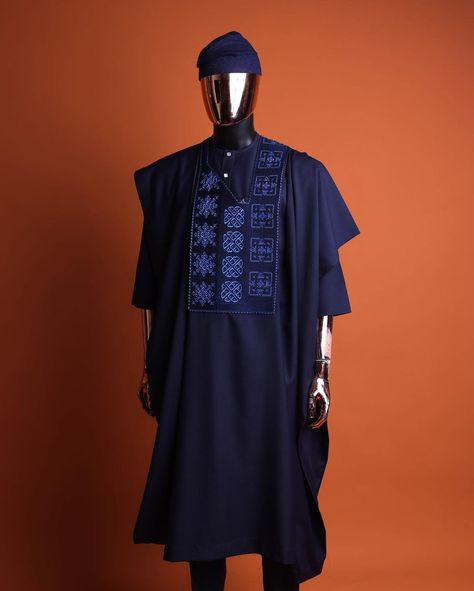 A navy blue, Arewa interwoven pattern embroidery details agbada, 3/4 sleeve kaftan & sokoto What you get: Agbada Kaftan men’s top Pant trousers Price - available on website To order: iMessage, Text or WhatsApp : +2348179435662 +2239179435663 Email: info@dejiandkola.com Website: dejiandkola.com Navy Blue Agbada For Men, Blue Agbada, Agbada Designs For Men, Agbada For Men, Imessage Text, Agbada Design, Pattern Embroidery, Embroidery Details, Latest Design