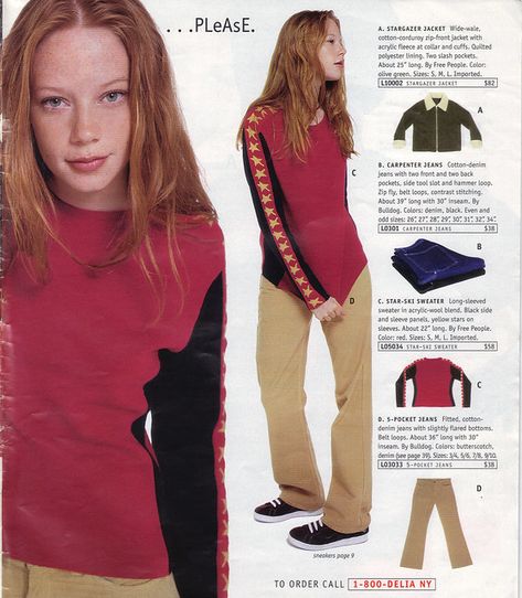 90s Fashion Catalog, 90s Teen Fashion, 90s 2000s Fashion, 00s Fashion, The 1990s, Fashion Catalogue, 2000s Fashion, Long Sweaters, Aesthetic Outfits