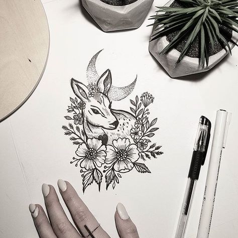 Baby Deer Tattoo, Fawn Tattoo, Tattoo Wallpaper, Tier Tattoo, Free Tattoo Designs, Kunst Tattoos, Deer Tattoo, Tattoo Videos, Wolf Tattoos