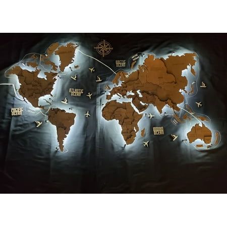 Enhance your home decoration Decorate your home, office, or business space with the best choice of wall decor. This 3D wood world map for the wall is eco-friendly and long-lasting. Your friends and colleagues alike will be admiring your first 3D wooden world map for hours! We specially manufactured it from durable, quality birch plywood with flawless engravings. It will be a great gift for your friends, family, or colleagues! The travel map is going to be your wall decor and also your wanderlust World Map For Wall, World Map Wall Decor, Wood World Map, Focal Wall, Wooden Map, Map Wall Decor, 3d Wall Decor, World Map Wall Art, World Map Wall