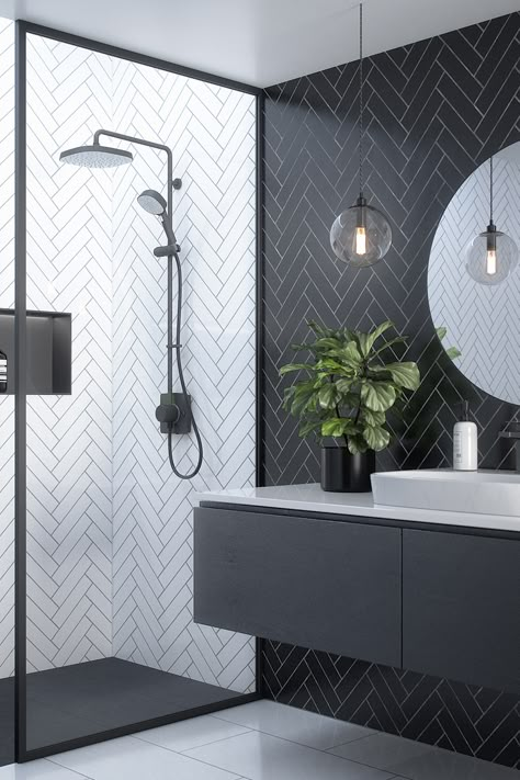 Black Bathroom Ideas, Black Bathroom, Bathroom Inspiration, Accessories Unique, Bathroom Ideas, Statement Pieces, Shower, Black