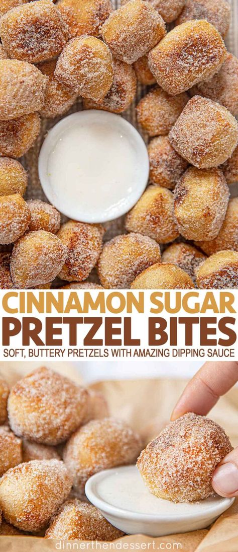 Sonic Cinnamon Snacks Recipe, Wetzel Pretzel, Cinnamon Pretzel Bites, Pretzels Dessert, Cinnamon Sugar Pretzel Bites, Burger Vegetarian, Pretzel Bites Recipes, Cinnamon Sugar Pretzels, Dessert Bites