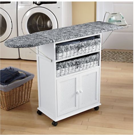 Sewing Room Organization | Portable Ironing Station | Sewing Storage | Ironing Board Cabinet, Folding Ironing Boards, Ironing Station, Ironing Boards, Smart Tiles, Sewing Room Organization, Quilting Room, Small Laundry, Craft Room Storage