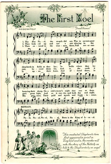 1st Noel | Please use in your art. | raidensgrammie21 | Flickr Vintage Christmas Sheet Music, Christmas Carols Lyrics, Sheet Music Crafts, Christmas Songs Lyrics, Diy Mod Podge, Hymn Sheet Music, Christmas Sheet Music, Old Sheet Music, Music Crafts