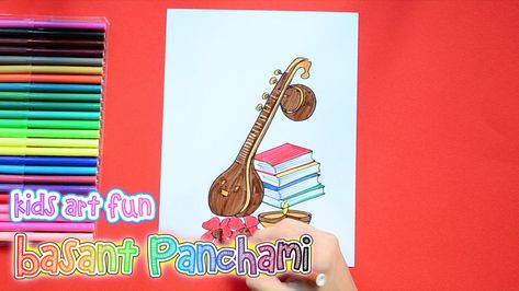 How to draw and color Basant Panchami Festival Tiger Drawing For Kids, Basant Panchami, Tiger Drawing, Drawing For Kids, Art For Kids, To Draw, Festival, Drawings, Color