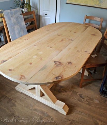 diy farmhouse dining table, how to, painted furniture, woodworking projects Farmhouse Table With Bench, Dream Dining Room, Farmhouse Fresh, Diy Dining Table, Diy Farmhouse Table, Wooden Boards, Living On A Budget, Farmhouse Dining Table, Diy Farmhouse