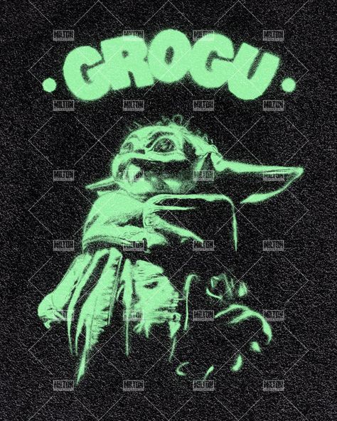 Grogu Stencil, on ArtStation at https://www.artstation.com/artwork/lRKbEk Grogu Stencil, Star Wars, Spray, Movie Posters, Art, Film Posters