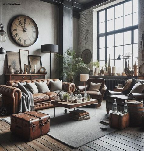 #Exploring #the #Decor #HomeInspiration #HomeDecor #Raw #Industrial #of #InteriorDesign #Appeal #Style #InteriorInspo Mix And Match Furniture, Realistic Bedroom, Rustic Industrial Living Room, Industrial Decor Living Room, Industrial Living Room Design, Urban Industrial Design, Living Room Refresh, Industrial Living Room, Warehouse Living