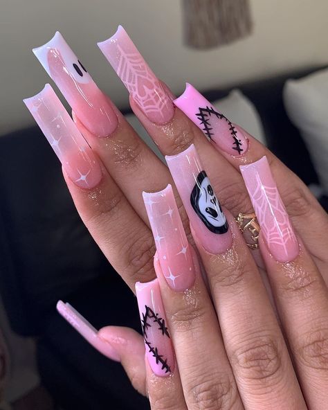 Long Nail Art, Young Miko, Baddie Tips, Acrylic Nails Coffin Pink, Pink Set, Acrylic Nails Coffin, Luxury Nails, Classy Nails, Nail Games