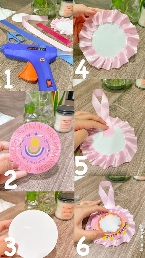 Easiest way to make a diy medal. Hope it helps! xoxo How To Make Medals Diy, Diy Medals Awards, Diy Medals For Kids, Diy Medals, Medal Craft, Diy Medal, Diy Awards, Notebook Label, Step Ideas