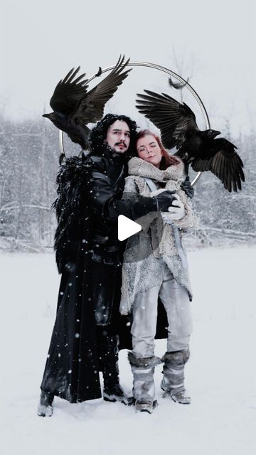 Rachel Maksy on Instagram: "Welcome Home 🐺
EEEEEEEE I am so excited to show you our finished Jon Snow & Ygritte cosplays!!! 
I had Jon put on my "Cosplay List Back Burner" until I saw Cait (@honeyswordcosplay) post about wanting to start an Ygritte costume which made me IMMEDIATELY message her and promptly move him to the Front Burner 😂
This shoot was an absolute dream and the snow was DEFINITELY a paid actor. I can't wait to show you the photos that @oliviarosephoto took but until then, here's a little heartbreaking reel 😘😂
I'll also post more details of my Jon costume since, like ogres, it has LAYERS.

#gameofthrones #rachelmaksycosplay #jonsnow #ygritteandjonsnow" Ygritte Costume, Ygritte And Jon Snow, Jon Snow And Ygritte, Rachel Maksy, Spooky Decor, Welcome Home, The Snow, Jon Snow, So Excited