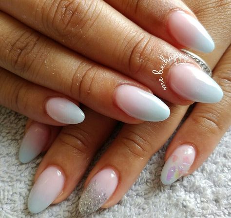 Unicorn style nails. Pink, purple and light blue acrylic ombre. Cotton candy nails. Bubblegum nails. Colourful ombre nails Nails Pink Purple, Bubblegum Nails, Unicorn Baby Shower Decorations, Nails Colourful, Acrylic Ombre, Cotton Candy Nails, Blue Ombre Nails, Candy Nails, Blue Cotton Candy