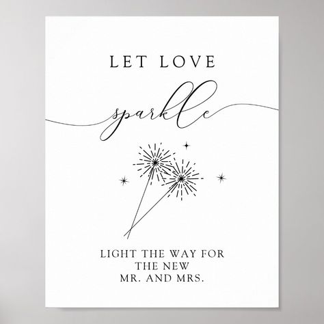 ASHER Calligraphy Wedding Sparkler Send Off  Poster - sparkler weddings Sparkler Send Off Sign, Wedding Sparkler Send Off, Sparklers Wedding Sign, Sparkler Sign, Sparkler Send Off, Elegant Calligraphy, Wedding Sparklers, Calligraphy Wedding, Love Sparkle