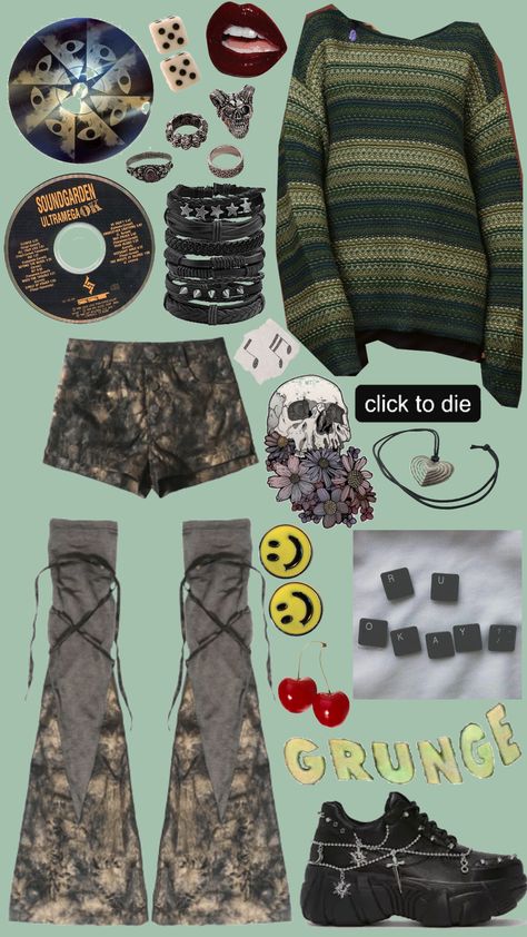 grunge outfit ideas | Indie Grunge Aesthetic Outfits, Indie Grunge Aesthetic, Grunge Outfit Ideas, Cherries Aesthetic, Shifting Outfits, Aesthetic Png, Grunge Outfit, Gender Envy, Alice In Chains