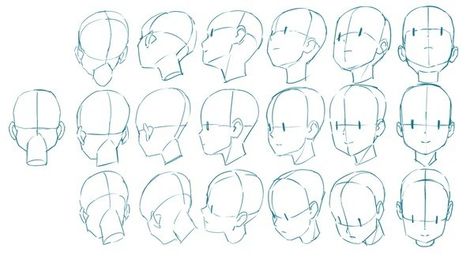 Anime Head Looking Down, Head Looking Back Reference, Head Over Shoulder Pose, 360 Head Turn Reference, Character Head Turnaround, Head Turn Around, 360 Head Reference, Head Tilted Up, Anime Head Angles