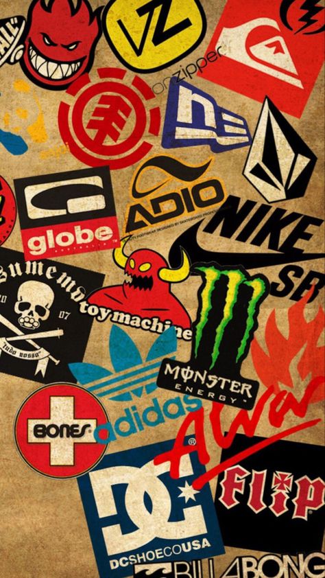 Sticker Bomb Wallpaper, Skate Logo, Iphone Wallpaper Hipster, Sticker Bomb, Logo Wallpaper, Graffiti Wallpaper, Skateboarding, We Heart It, Lost