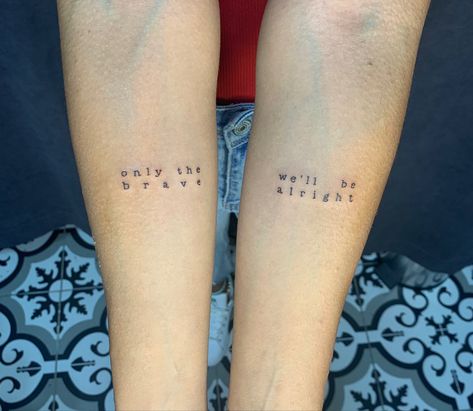 Harry Styles Lyrics Tattoo, Only The Brave Tattoo, 1d Tattoos, Louis Tomlinson And Harry Styles, Louis Tomlinson Tattoos, Brave Tattoo, Song Lyric Tattoos, Harry Styles Lyrics, Be Brave Tattoo