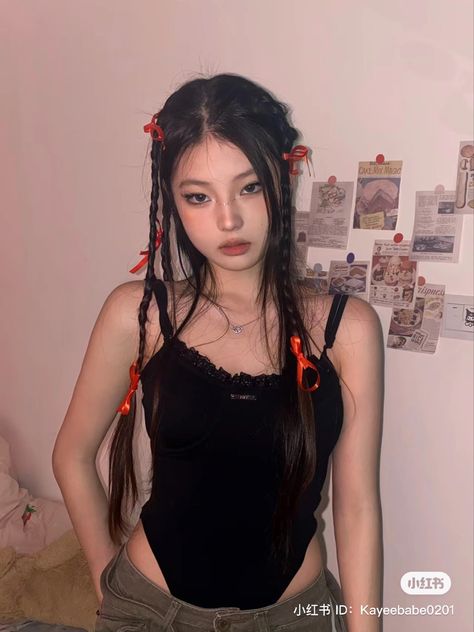 Female Kpop Hairstyles, Hairstyles For Kpop Concerts, Chinese New Years Outfit, Hair Styles Chinese, Lunar New Year Hairstyle, K Pop Hairstyles Girls Hair, Kpop Female Outfits, Chinese Girl Hairstyles, Dr Face Claims Female