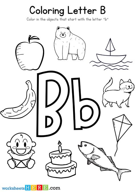 Letter P Crafts, Letter P Worksheets, Worksheet For Kindergarten, Alphabet Activity, The Letter B, Preschool Projects, Kindergarten Books, Letter Worksheets, Alphabet Activities Preschool