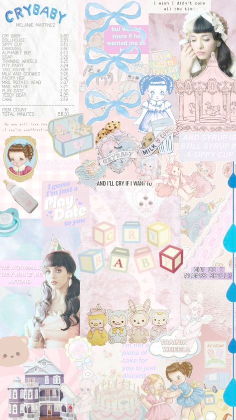 Cry baby🩵🩷🩵🩷 #crybaby #Melaniemartinez￼ #wallpaper Portal Wallpaper, Melanie Martinez Lyrics, Pity Party, Baby Wallpaper, Milk N Cookies, Pretty Wallpapers Backgrounds, Cute Backgrounds, Melanie Martinez, Pretty Wallpapers