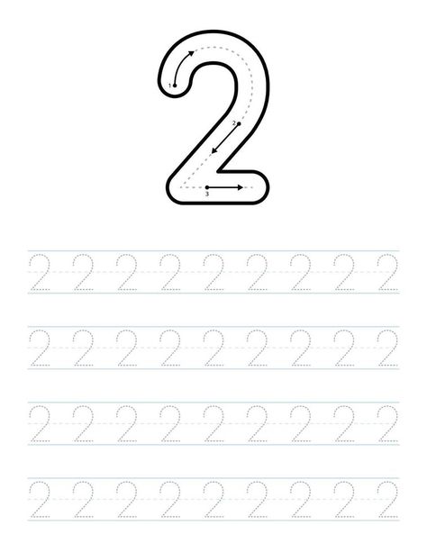 Trace number 2 worksheet for kids and preschool with tracing guide Number 2 Worksheet, Preschool Number Tracing, Coloring Worksheets For Kindergarten, Preschool Tracing, Work Sheet, Tracing Sheets, Worksheet For Kids, Printable Preschool Worksheets, Numbers Preschool