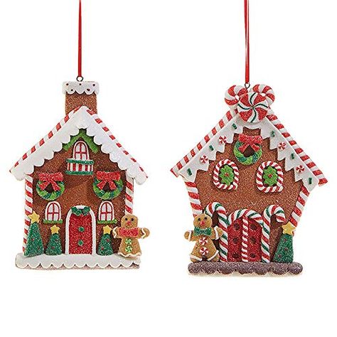 Baby Mobil, Gingerbread Christmas Decor, Christmas Houses, Gingerbread Decorations, Candy House, Candy Christmas, Holiday Christmas Tree, House Ornaments, Christmas Fairy