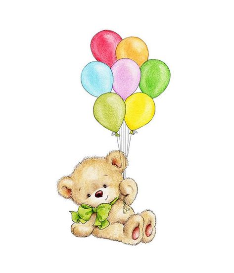 Teddy Bear with Balloons Nursery Print Children Wall DecorEtsy Painting Ideas For Nursery, Holding Balloons Drawing, Teddy Bear Holding Balloons, Teddy Bear Nursery Art, Balloons Drawing, Bear Holding Balloons, Teddy Bear With Balloons, Bear Nursery Art, Bear With Balloons