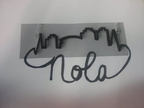 New Orleans Skyline (simple) connected to "NOLA". Rough idea. New Orleans Tattoo Ideas, Tattoo Ideas Small Simple, New Orleans Tattoo, New Orleans Music, Literary Tattoos, Tattoo Ideas Small, New Project Ideas, Silhouette Tattoos, Music Tattoo