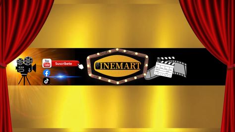 #Cinemart | cinemart YouTube banner | YouTube channel banner | cinemart | banner Movies Banner For Youtube, Youtube Banner Drawing, Youtube News Channel Banner, Youtube Banner Comedy Channel, 1024 X 576 Youtube Banner Motivation, Youtube Banner Movie, Youtube Banner Comedy, Comedy Banner, You Tube Banner 1024×576