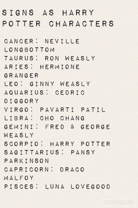 | Zodiacs | Horoscope | Harry Potter | Pansy X Neville, Zodiac Harry Potter, Harry Potter House Traits, Harry Potter Zodiac Signs, Harry Potter Houses Traits, Zodiac Signs As Harry Potter Spells, Harry Potter Zodiac, Harry Potter Ron, Harry Potter Spells