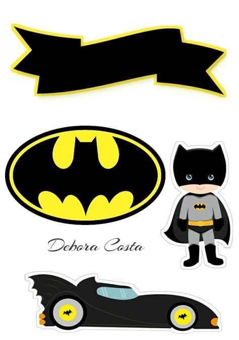 Batman | Festas De Aniversário Batman, Festa Infantil Baby Batman Cartoon, Batman Cake Topper Printable, Superhero Party Printables, Batman Printables, Batman Theme Party, Batman Themed Birthday Party, Batman Cupcakes, Batman Baby Shower, Batman Cake Topper