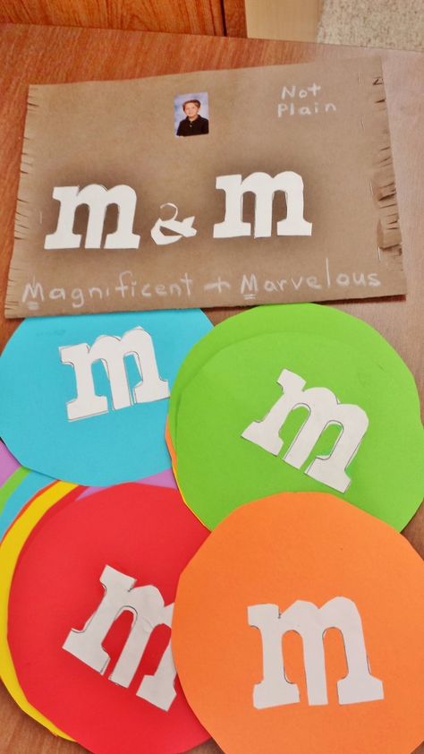 M&M "Magnificent & Marvelous" Classroom Respect Literacy Idea for teachers Building Classroom Community, M Craft, M And M, Social Studies Classroom, Classroom Language, Character Education, Preschool Activity, Letter M, Early Literacy