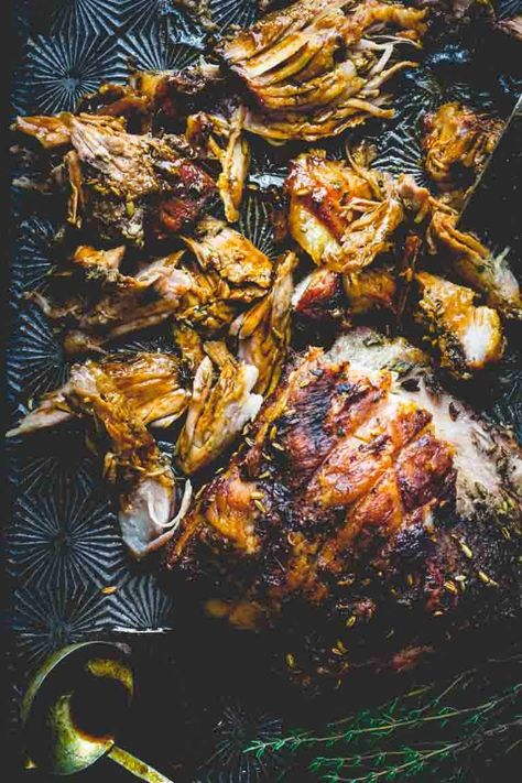 Slow Roasted Pork Shoulder with Fennel, Lemon and Rosemary | Entree | Dinner | Entertaining | Italian | Healthy Seasonal Recipes | Katie Webster Pork Roasts, Roast Beast, Roasted Pork Shoulder, Company Recipes, Slow Roasted Pork Shoulder, Italian Pork, Meat Board, Slow Roasted Italian, Pork Shoulder Roast