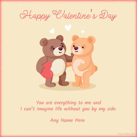 Valentine's Day Wishes for Girlfriend / Wife Valentine's Day Wishes, Greeting Card Image, Valentines Day Wishes, Valentine's Day Quotes, Life Without You, One Wish, Valentine Special, Wishes Images, Day Wishes