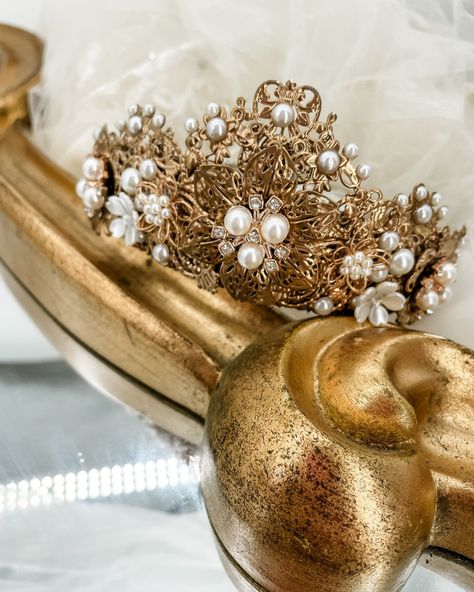 Picture yourself walking down the aisle adorned in a stunning gown, a delicate tiara atop your head, surrounded by the beauty of opulent floral arrangements. Our Bridgerton-inspired headpieces are a nod to the romantic world of Regency-era balls, where love and grandeur intertwine. Let our intricate crowns and tiaras be the crowning glory of your special day, exuding elegance and grace with every step you take. Elevate your wedding experience with our exquisite designs. Shop now and make your... Delicate Tiara, Crowns And Tiaras, Bridgerton Inspired, Regency Era, Every Step You Take, Stunning Gowns, Walking Down The Aisle, Tiaras And Crowns, Exquisite Design