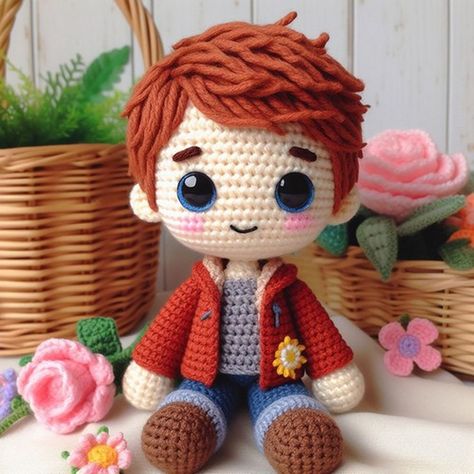 Boy Crochet Patterns, Doll Free Crochet Pattern, Disney Crochet, Disney Crochet Patterns, Boy Crochet, Doll Amigurumi Free Pattern, Crochet Tutorial Pattern, Crocheted Toys, Crochet Dolls Free Patterns