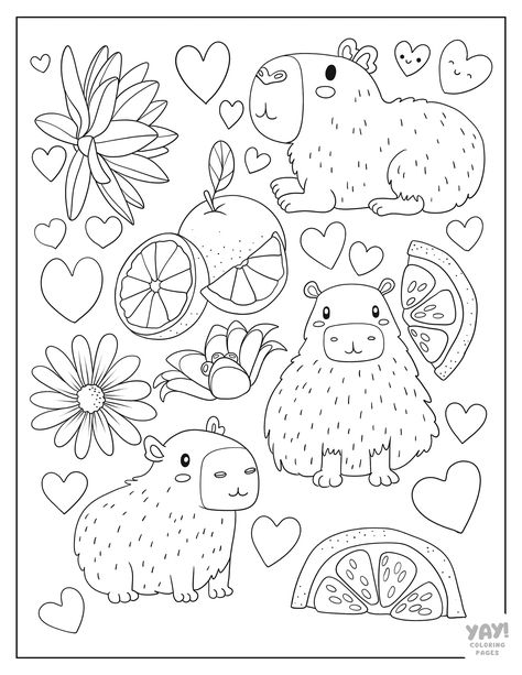 Capybara coloring page Capybara Coloring Page, Capybara Drawing, Pikachu Coloring Page, Family Coloring Pages, Witch Coloring Pages, Preschool Coloring Pages, Coloring Pages Free Printable, Dinosaur Coloring Pages, Doodle Coloring