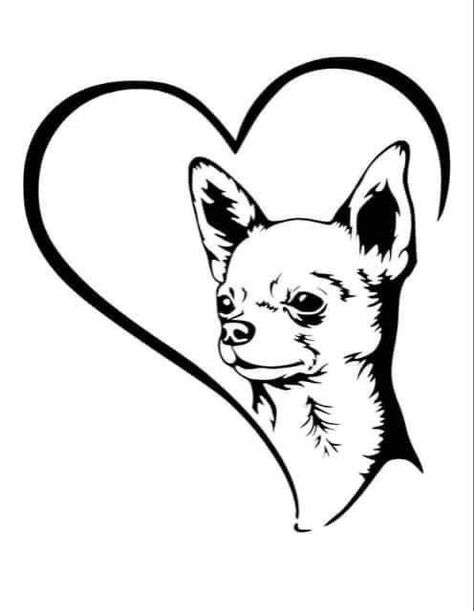 Chiwawa Dog Tattoo, Chiwawa Dog Drawing, Dog Line Art Tattoo Chihuahua, Chihuahua Art Drawing, Chihuahua Tattoo Minimalist, Chihuahua Tattoo Outline, Pops Tattoo, Chihuahua Svg, Chihuahua Silhouette