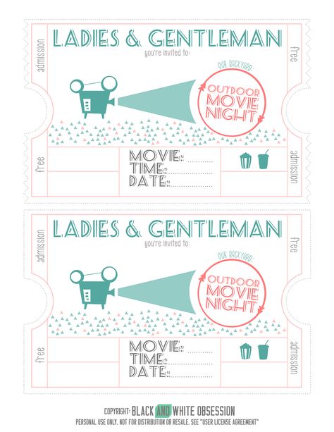 Teen Movie Night, Magic Movies, Movie Night Invitations, Night Movie, Birthday Invitations Diy, Teens Movies, Invitations Diy, Movie Party, Outdoor Movie