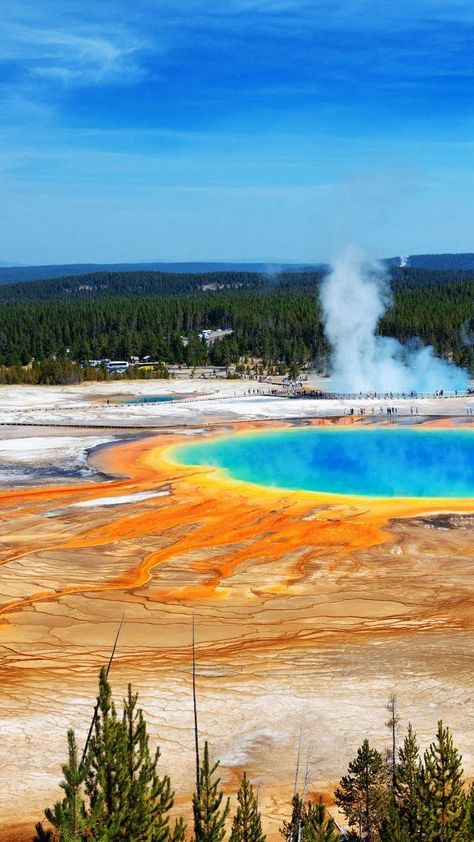 Yellow Stone National Park,US Grand Prismatic Spring, Grand Prismatic, Biscayne National Park, Salt Ponds, Dry Tortugas National Park, San Antonio River, Havasu Falls, National Park Camping, Colorful Places