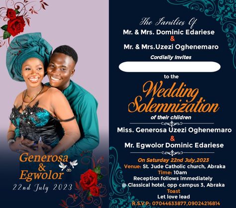 This is my latest design so far,dm me for ur wedding designs, birthday designs,flyers and many more. I don't charge much. Wedding Invitation Flyer, Wedding Poster Design, Wedding Flyer, Wedding Graphic Design, Wedding Invitation Designs, Wedding Flyers, Galaxy Wallpapers, Cool Galaxy Wallpapers, Birthday Designs