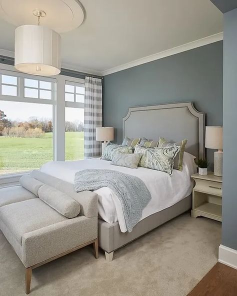 Benjamin Moore Brewster Gray, Brewster Gray, Best Sherwin Williams Paint, Benjamin Moore Bedroom, Benjamin Moore Cloud White, Design Style Quiz, Orange Brick, Blue Gray Paint, Black Rooms