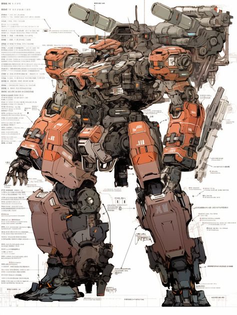 Cool Mechs, Mecha Robot Concept, Mech Armor Concept Art, Mech Blueprints, Mechs Concept Art, Mechs Art, Fantasy Mech, Machinery Art, Giant Mech