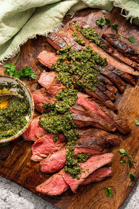 Argentine chimichurri is made with chopped fresh parsley, oregano, garlic, olive oil, vinegar, and red pepper flakes and is an easy, super flavorful addition to grilled meats and so much more. Plus, it takes just 10 minutes to make. Duck Breast Recipes, Salmon Sauce Recipes, Salmon Sauce, Steak Sauce Recipes, Milk Bread Recipe, Lobster Recipes Tail, Sauce For Salmon, Green Pesto, Duck Breast