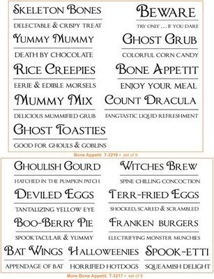 Halloween cute food tags Creepy Food, Creepy Halloween Food, Spooky Halloween Food, Halloween Themed Food, Halloween Names, Halloween Menu, Mystery Dinner, Halloween Labels, Funny Bones