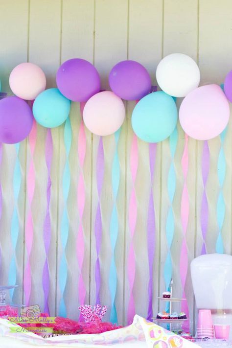 Mermaid Birthday Party Decorations, Mermaid Theme Birthday Party, Birthday Room Decorations, Ariel Birthday, Girl Birthday Decorations, Mermaid Theme Party, Birthday Party Theme Decorations, Mermaid Theme Birthday, Birthday Balloon Decorations