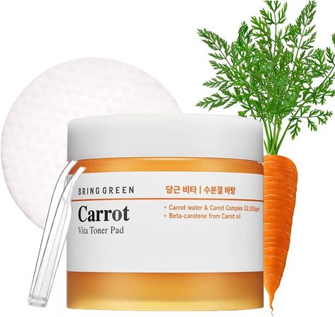 Korean Toner, Toner Pads, Green Skincare, Carrots Oil, Cosmetic Packaging Design, Uneven Skin Texture, Shower Skin Care, Korean Skincare Routine, Daily Skin Care Routine