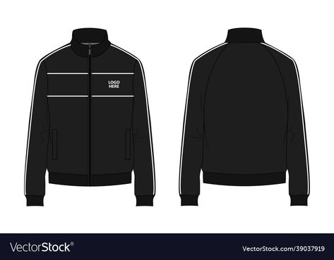 Jacket Design Sketch, Jackets Design, Vector Clothes, Designer Jackets For Men, Design Jacket, Sweat Jacket, Polo Design, Jacket With Zipper, Flat Sketches