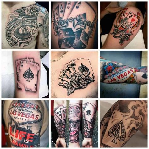 Gambling Tattoo Ideas: 34 Designs That Bet on Your Wild Side 1 Life Is A Gamble Tattoo Ideas, Life’s A Gamble Tattoo Design Hand, Gambling Tattoo Ideas For Men, Tattoo Ideas For Men Casino, Gambling Tattoo Ideas, Best Gambling Tatoos, Cards Tattoo, Ace Of Spades Tattoo, Casino Tattoo